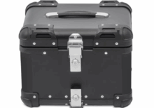 Τετράγωνη Βαλίτσα-Μπαγκαζιέρα Αλουμινίου 45L Με Επένδυση Καπιτονέ και Μεταλλική Βάση Σε Μαύρο Χρώμα