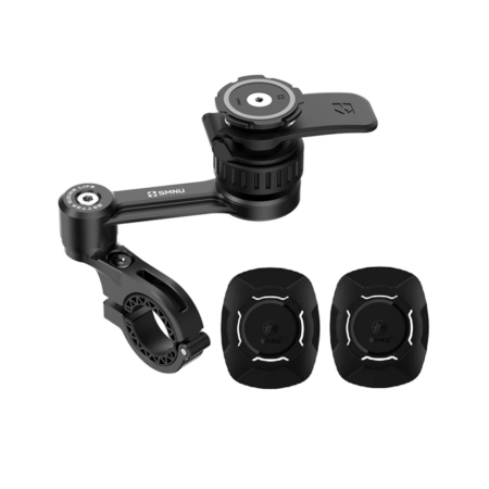 Βάση Κινητού Σε Μαύρο Χρώμα Για Μοτοσυκλέτα SMNU Από Αλουμίνιο Με Μαγνητική Αντικραδασμική Βάση