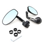 Καθρέπτες Από CNC Αλουμίνιου Για Τιμόνι Σε Μαύρο Χρώμα Καταλληλά Για Honda Και Triumph