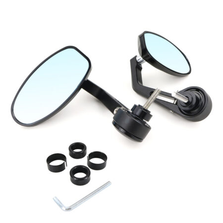 Καθρέπτες Από CNC Αλουμίνιου Για Τιμόνι Σε Μαύρο Χρώμα Καταλληλά Για Honda Και Triumph