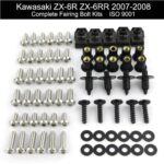 Σετ Βίδες-Κλιπάκια Για Τα Πλαστικά Kawasaki ZX-6R ZX-6RR 2007-2008