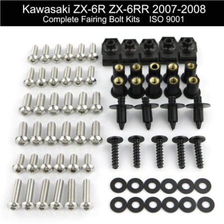 Σετ Βίδες-Κλιπάκια Για Τα Πλαστικά Kawasaki ZX-6R ZX-6RR 2007-2008