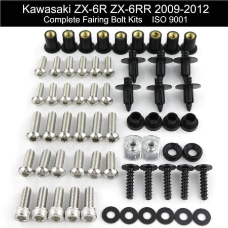 Σετ Βίδες-Κλιπάκια Για Τα Πλαστικά Kawasaki ZX-6R ZX-6RR 2009-2012